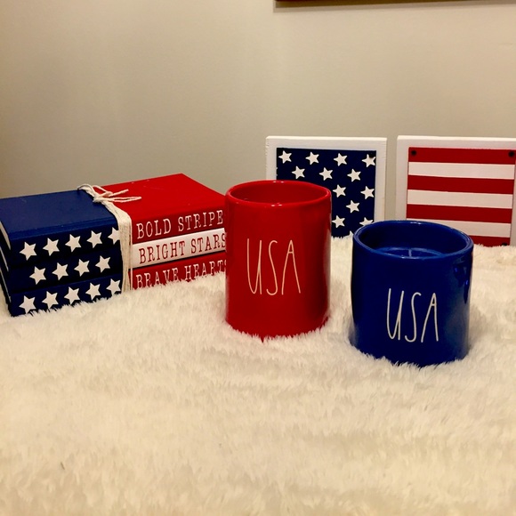 Rae Dunn USA Candle Red Blue🇺🇸Don’t 4get to vote